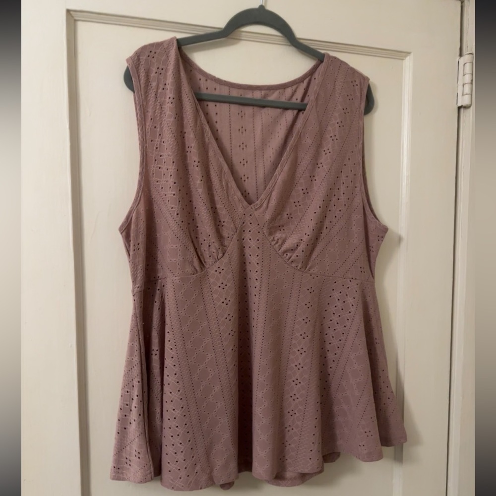 Pink Lace Tank Top